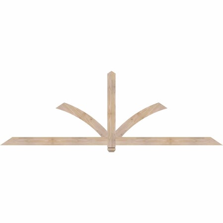 Ekena Millwork Redmond Smooth Timber Gable Bracket, Douglas Fir, 96"W x 32"H x 1 1/2"D x 3 1/2"F, 8/12 Pitch GBW096X32X0204RED00SDF